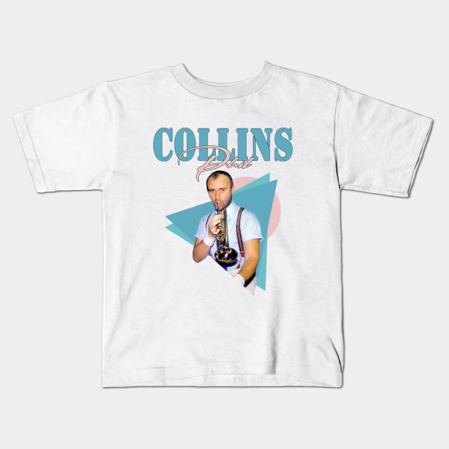 Phil Collins - Aesthetic Retro Style Kids T-Shirt by Deorans